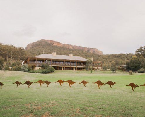 kangaroos, Wolgan Valley, Blue Mountains, One&Only Wolgan Valley, sculptures